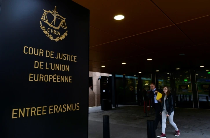 L'entrée de la Cour de justice de l'Union européenne, le 5 octobre 2015 à Luxembourg