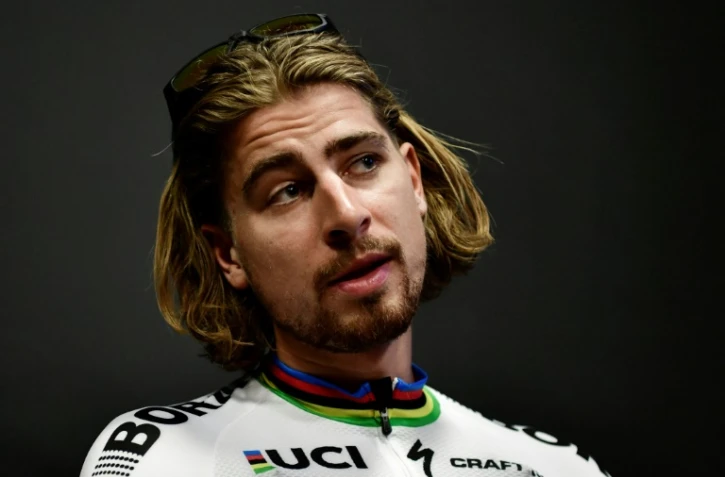 Le Slovaque Peter Sagan en conférence de presse, le 29 juin 2017 à Düsseldorf