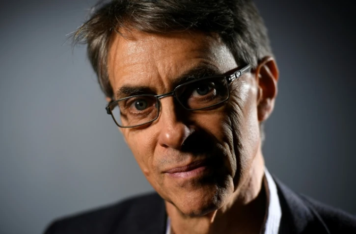 Kenneth Roth, directeur de l'organisation internationale de défense des droits de l'Homme Human Rights Watch, au cours d'un entretien avec les médias le 16 janvier 2018 à Paris