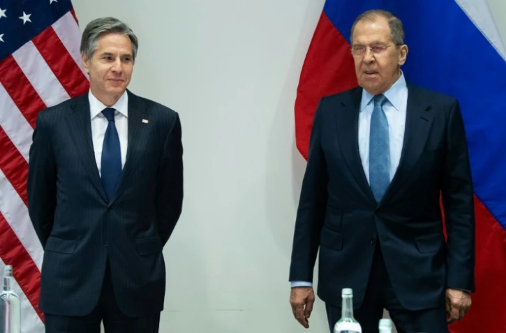 Les chefs de la diplomatie américaine et russe Antony Blinken et Sergueï Lavrov à Reykjavik, en Islande, le 19 mai 2021