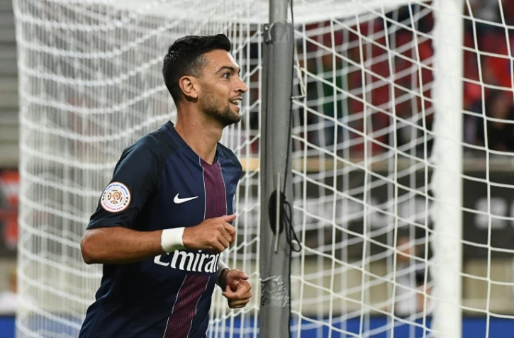 avier Pastore avec le PSG, lors du Trophée des champions à Klagenfurt, le 6 août 2016