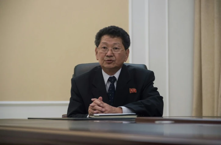 Ri Tok-Son, directeur adjoint du département européen du ministère des Affaire étrangères nord-coréen, le 8 septembre 2017 à Pyongyang