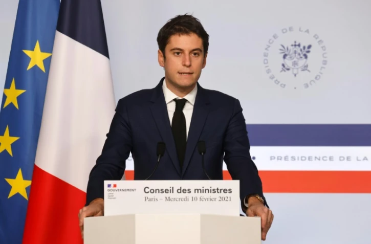 Le porte-parole du gouvernement Gabriel Attal, le 10 février 2021 à Paris