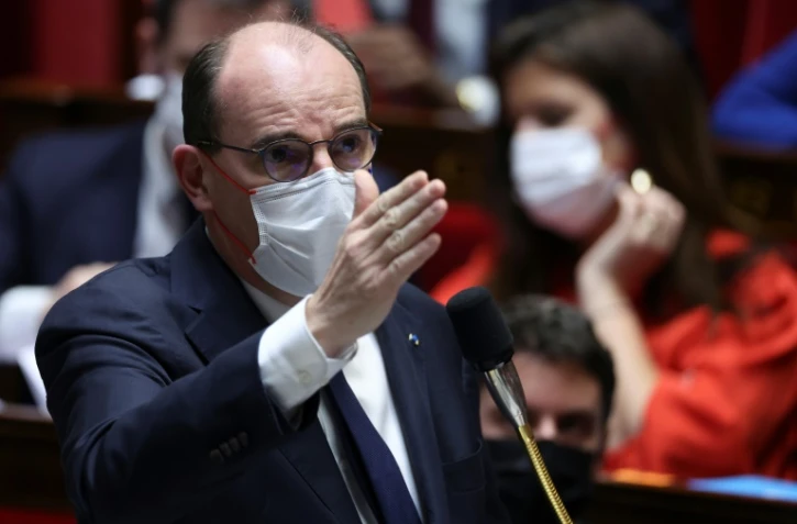 Le Premier ministre Jean Castex s'exprime à l'Assemblée nationale à Paris le 22 février 2022