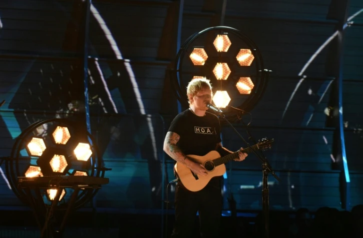 Ed Sheeran lors des Grammy Awards en 2017 à Los Angeles