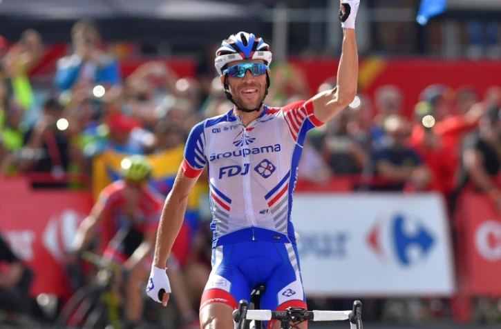 Thibaut Pinot vainqueur de la 19e étape du Tour d'Espagne le 14 septembre 2018