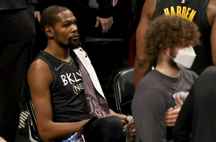 Kevin Durant, joueur star des Brooklyn Nets, pendant le match de NBA contre les Toronto Raptors le 5 février 2021 au Staples Center