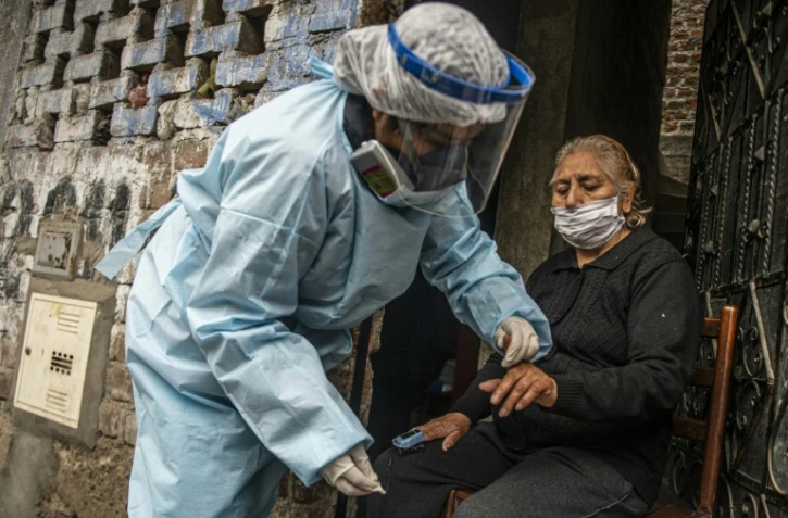 Campagne de dépistage du Covid-19 dans la grande banlieue de Lima, le 20 août 2020