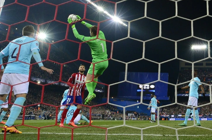 Arrêt du gardien du PSV Eindhoven Jeroen Zoet face à l'Atletico, le 15 mars 2016 à Madrid