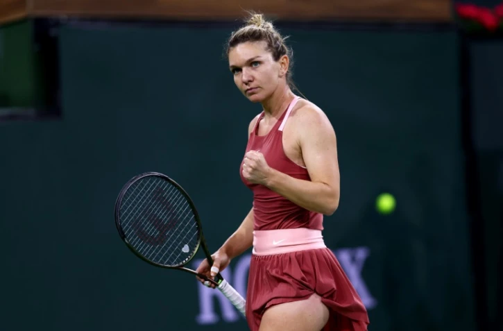 La Roumaine Simona Halep lors du tournoi d'Indian Wells, le 18 mars 2022