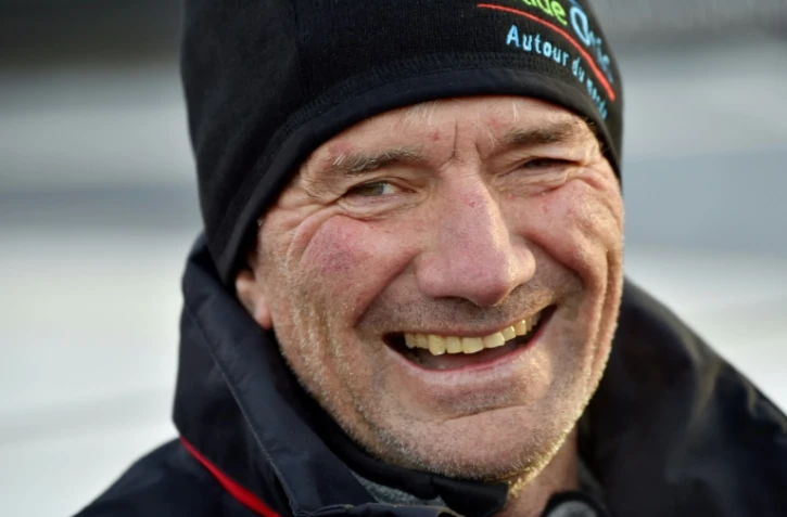 Le skipper français Kito de Pavant, le 6 novembre 2016 avant le départ du Vendée Globe aux Sables d'Olonne