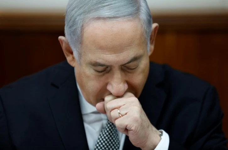 Le Premier ministre israélien Benjamin Netanyahu préside une réunion de son cabinet à Jérusalem, le 25 février 2018