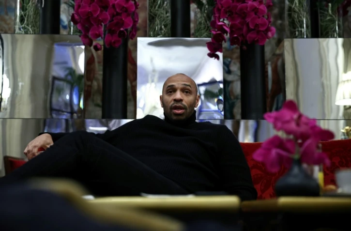 Le sélectionneur des Bleus olympiques Thierry Henry face aux reporters de l'AFP, le 19 janvier 2024 à Paris 