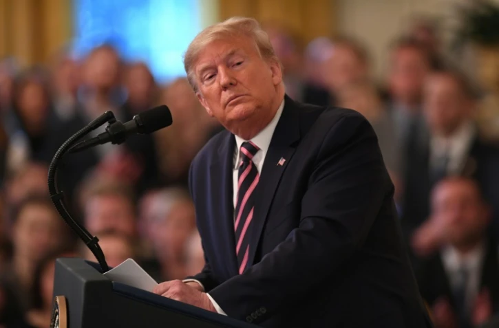 Le président américain Donald Trump lors d'une conférence de presse après son acquittement, le 6 février 2020 à la Maison Blanche, à Washington