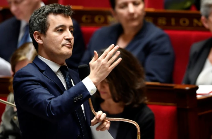 Photo d'archives du ministre des Comptes publics Gérald Darmanin lors d'une séance de questions au gouvernement à l'Assemblée nationale le 13 février 2018 à Paris