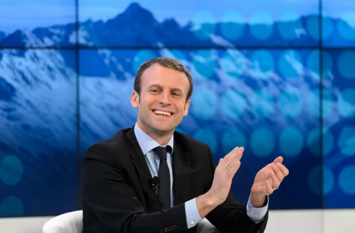 Le ministre de l'Economie, Emmanuel Macron, le 22 janvier 2016 à Davos