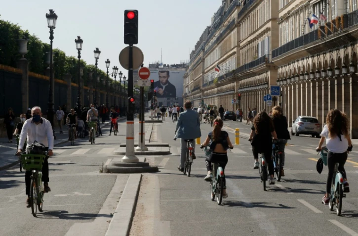 Cyclistes parisiens le 16 mai 2020