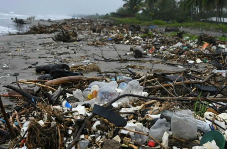 Plage d'Omoa dans le département de Cortés au Honduras, le 11 novembre 2017