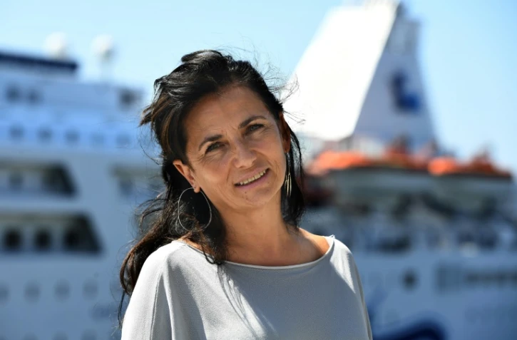 Christine Cabau Woehrel, dirigeante du Grand port maritime de Marseille, posant le 24 avril 2018