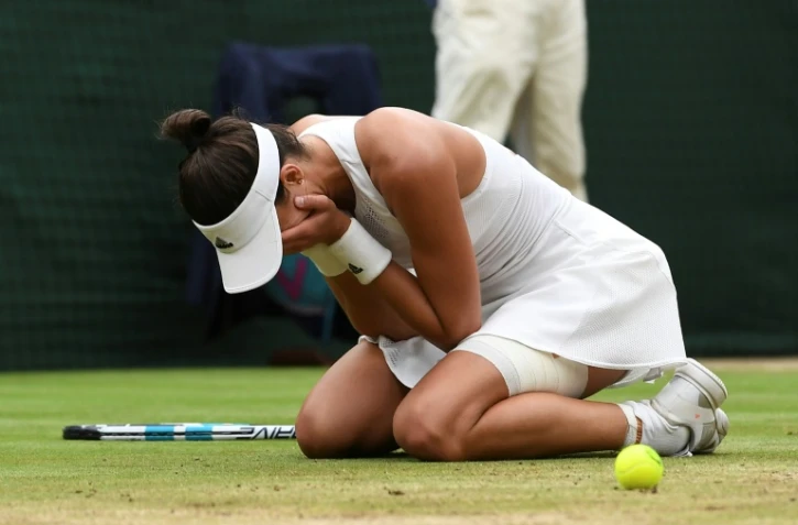 L'Espagnole Garbine Muguruza, victorieuse de Wimbledon face à Venus Williams, le 15 juillet 2017