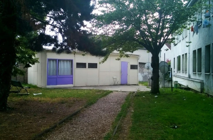 Photo prise le 10 août 2017 d'une salle de prière de Sartrouville (Yvelines) fréquentée par Hamou B., suspect de l'attaque contre des militaires à Levallois-Perret