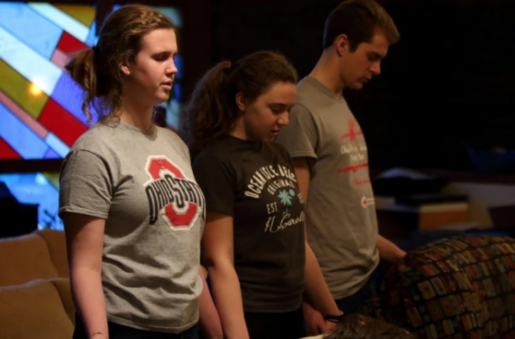 Veillée de prière le 28 novembre 2016 à Jacob's Porch après l'attaque par un immigrant somalien Abdul Razak Ali Artan, qui a fait onze blessés à l'université d'Ohio 