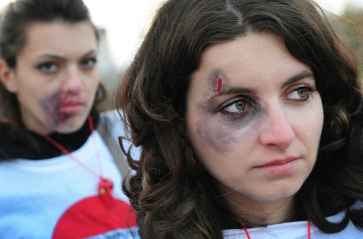 Manifestations de femmes contre les violences conjugales à Bucarest le 26 novembre 2011