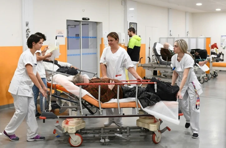 Aux urgences de l'hôpital de la Timone, le 11 janvier 2017 à Marseille