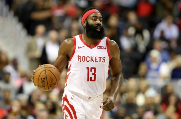James Harden des Houston Rockets face aux Washington Wizards en NBA, le 26 novembre 2018 Ă  Washington
