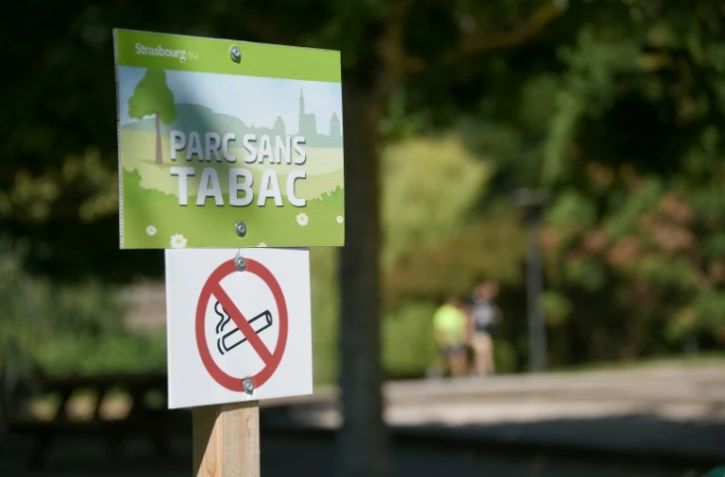 Panneau dans un parc de Strasbourg le 26 juin 2018