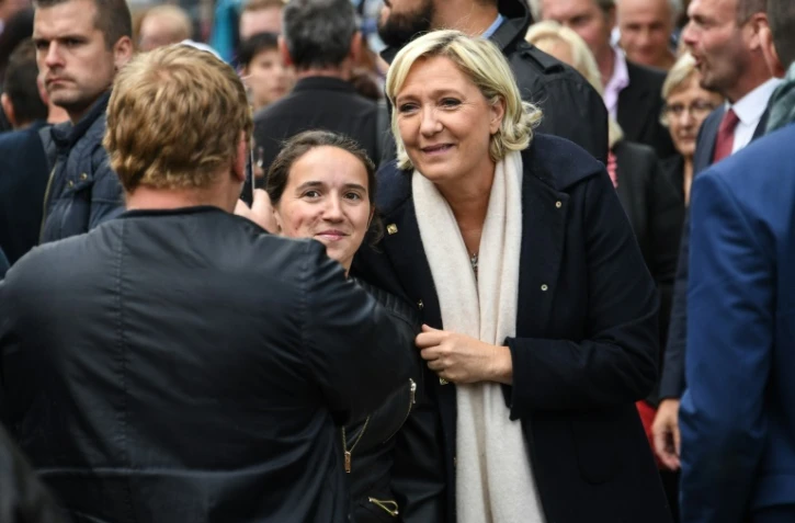 La présidente du Front national Marine Le Pen à Hénin-Beaumont, dans le nord de la France, le 10 septembre 2017