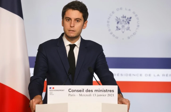 Le porte-parole du gouvernement Gabriel Attal, le 13 janvier 2021 à Paris