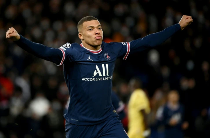 L'attaquant star du PSG Kylian Mbappé auteur d'un doublé contre Bruges en Ligue des champions au Parc des Princes, le 7 décembre 2021