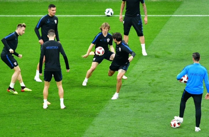 L'équipe de Croatie à l'entraînement, à Moscou, le 10 juillet 2018
