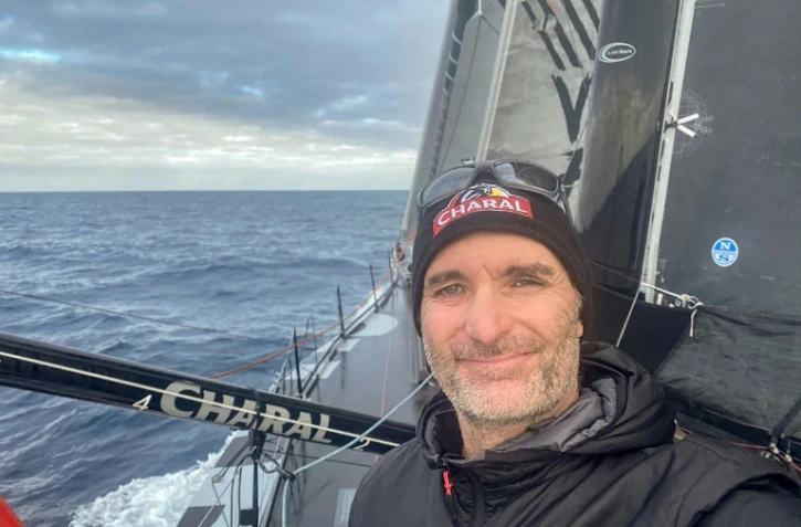Le navigateur français Jérémie Beyou lors du Vendée Globe, le 22 décembre 2020