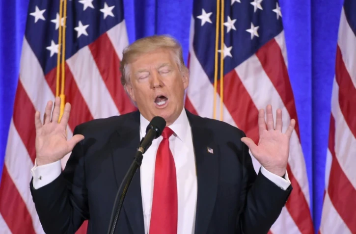 Donald Trump lors de sa conférence de presse à New-York, le 11 janvier 2017 à La Trump Tower