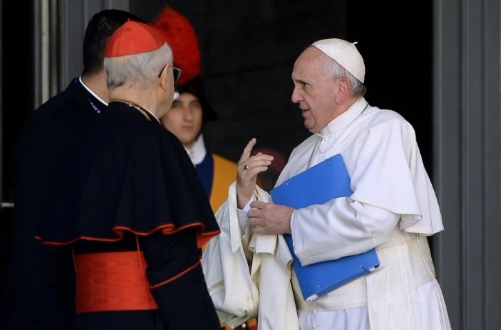 Le pape François lors du synode sur la famille le 23 octobre 2015 au Vatican