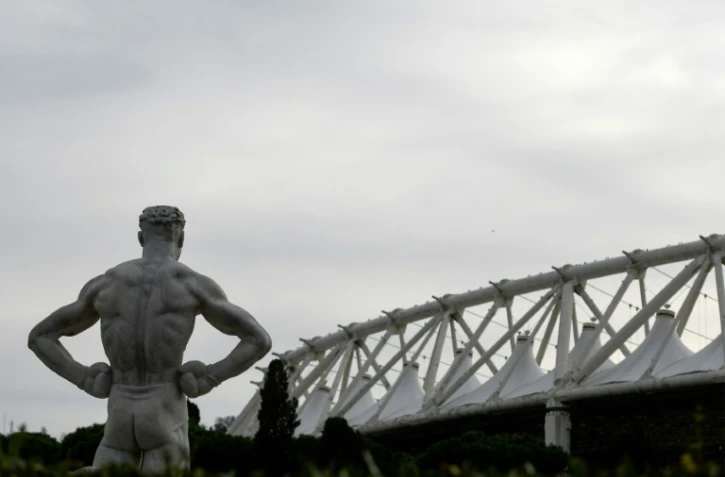 Le Stade olympique Ă Rome, le 17 mars 2020