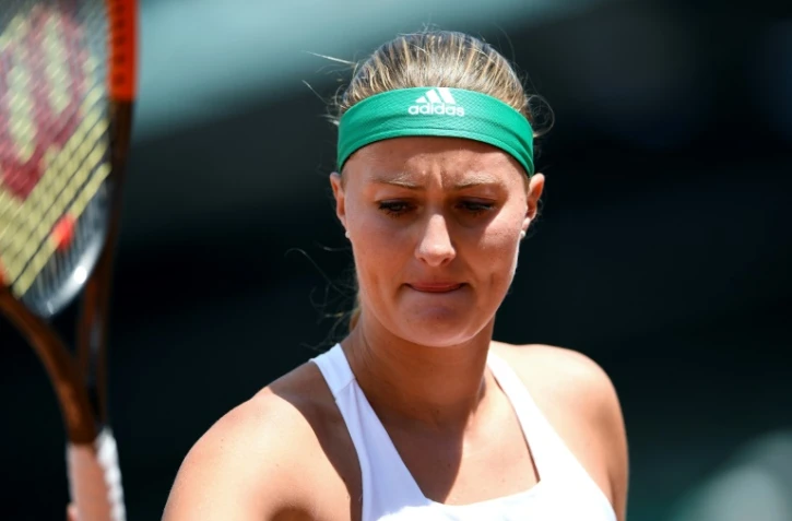 La Française Kristina Mladenovic face à la Suisse Timea Bacsinszky, le 6 juin 2017 à Roland-Garros