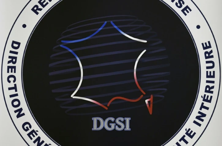 Le logo de la DGSI pris en photo au siège de la Direction générale de la Sécurité interieure à Levallois-Perret (Hauts-de-Seine) le 8 septembre 2017