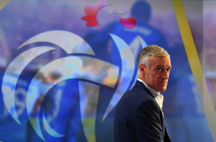 Le sélectionneur de l'équipe de France de football Didier Deschamp sur le plateau de TF1 à Boulogne-Billancourt, le 12 mai 2016