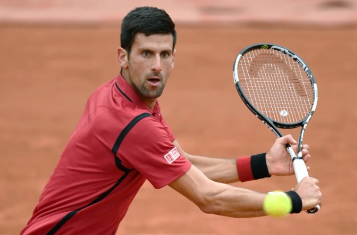 Le Serbe Novak Djokovic lors de sa demi-finale contre l'Autrichien Dominic Thiem, le 3 juin 2016 à Roland-Garros
