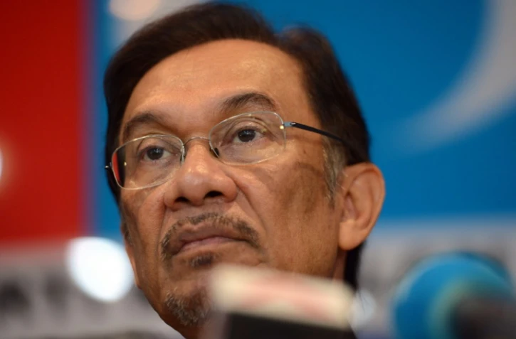 L'opposant Anwar Ibrahim en conférence de presse à Petaling Jaya en Malaisie, le 7 mai 2013