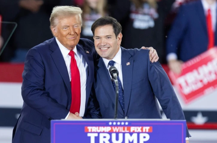 Donald Trump et Marco Rubio, en Caroline du Nord, le 4 novembre 2024