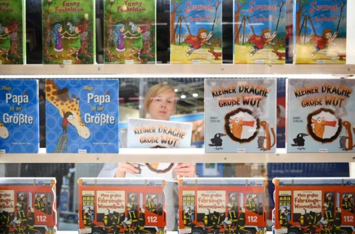 Des livres pour enfants exposés lors de la Foire aux livres de Francofrt, le 10 octobre 2017 en Allemagne