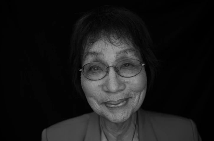 Emiko Okada, 79 ans, survivante de l'attaque atomique sur Hiroshima le 6 mai 1945, à Hiroshima le 25 mai 2016