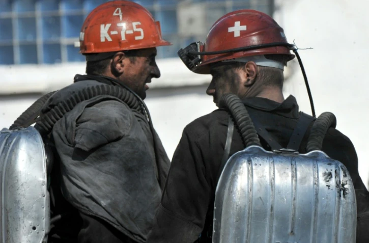 Des mineurs après un coup de grisou le 13 mai 2010 à Mezhdurechensk en Russie