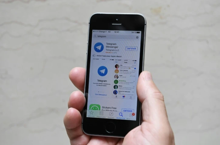 La messagerie Telegram sur un smartphone, le 15 septembre 2016