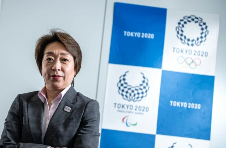 La présidente du Comité d'organisation de Tokyo 2020, Seiko Hashimoto, avant une interview avec l'AFP, à Tokyo, le 30 avril 2021