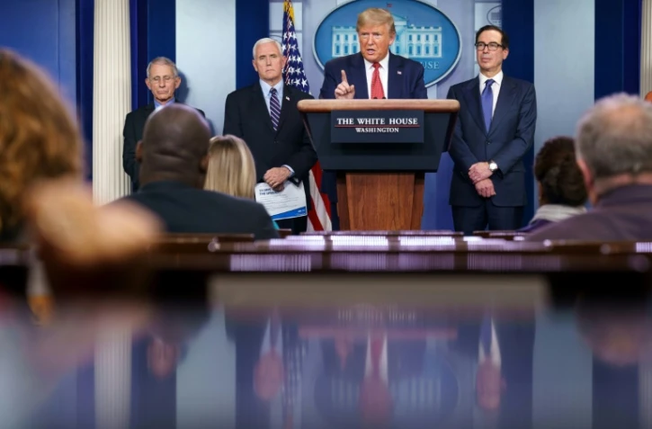 Le président américain Donald Trump s'exprime lors d'un point de presse à la Maison Blanche le 25 mars 2020